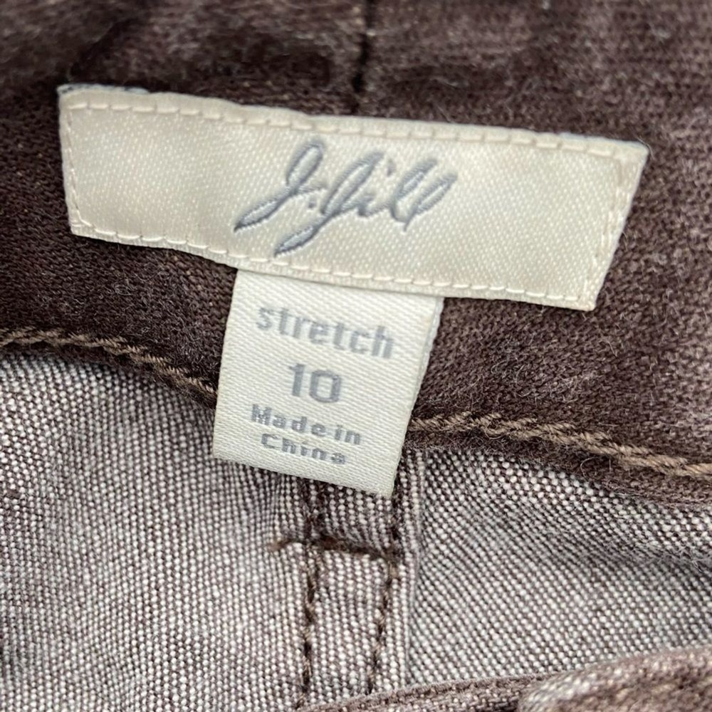 J. Jill Brown Stretch Denim Flare Leg‎ Pants Womens Size 10 Chocolate Brown - Picture 3 of 9